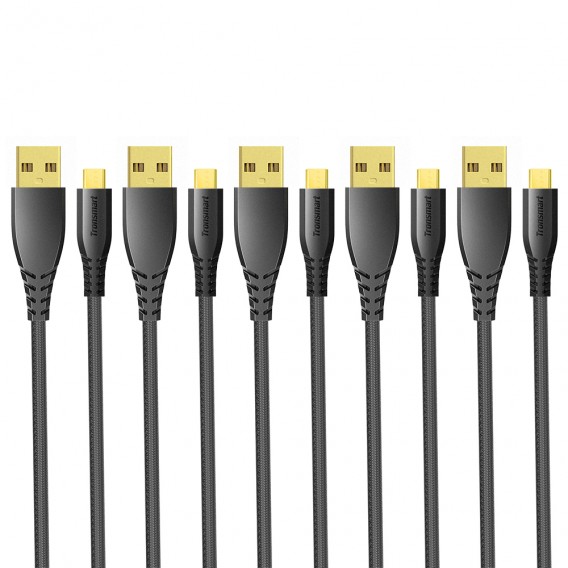 Tronsmart MUC01 Cavo USB Premium con connettore placcato oro (2x0.3m, 2x1m, 1x1.8m