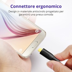 Tronsmart MUC01 Cavo USB Premium con connettore placcato oro (2x0.3m, 2x1m, 1x1.8m